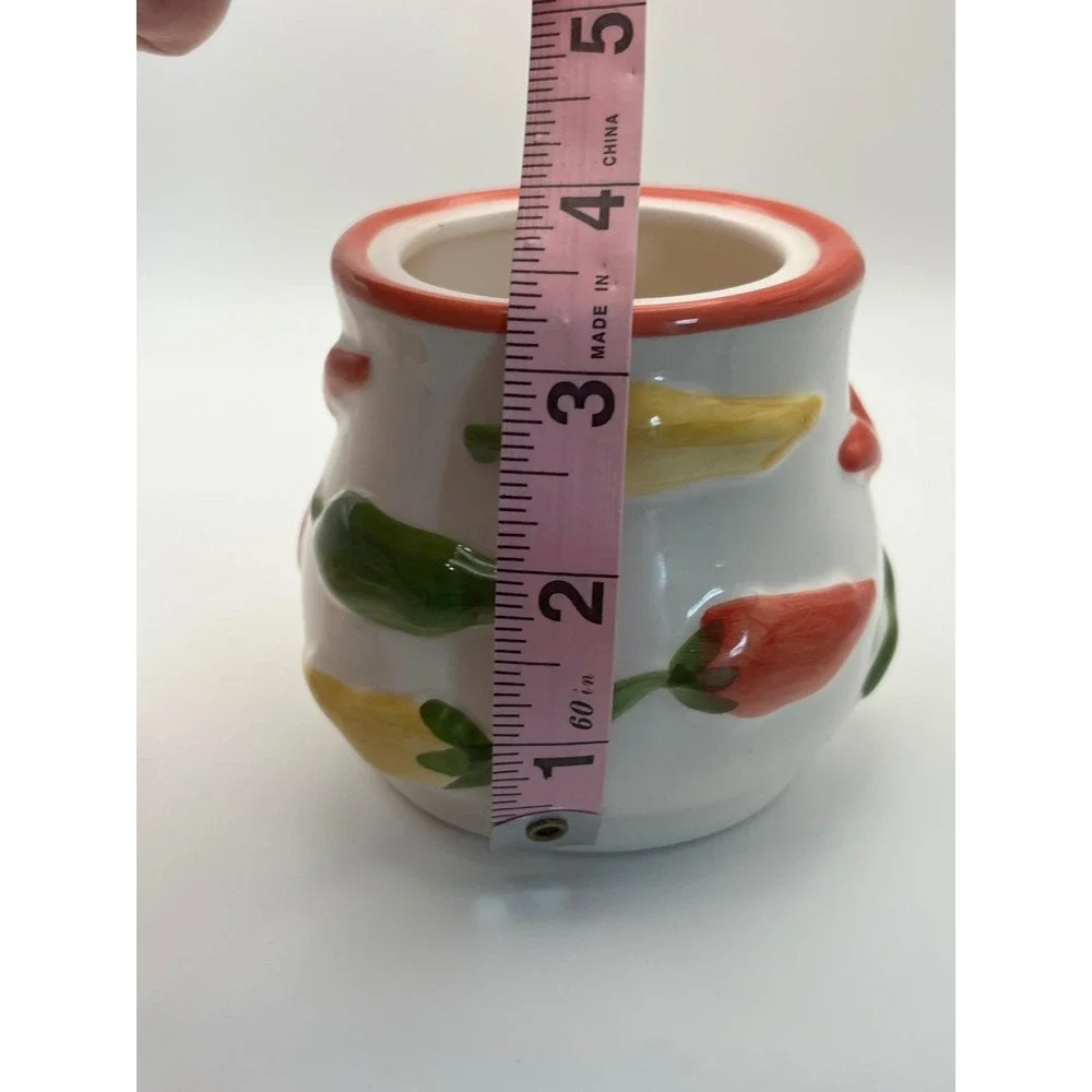 SAP Trading‎ Co Ceramic Chili Pepper Canister Small Jar with Lid 3D Embossed 5in